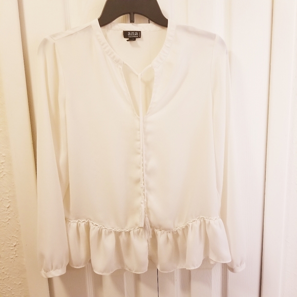 Boho,Peasant Blouse with Ruffle by Ana - Picture 4 of 10